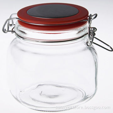 Glass food jar
